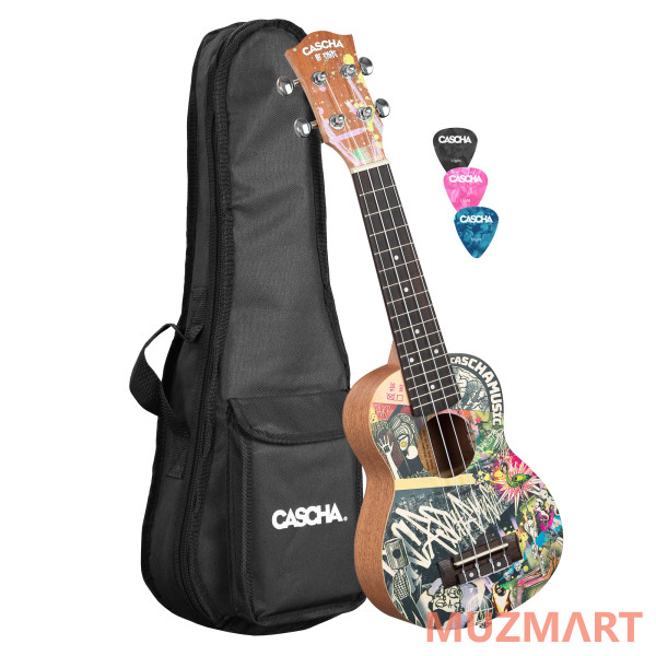 Cascha HH-2600 Art Series Укулеле сопрано, с чехлом