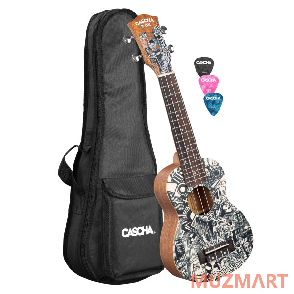 Cascha HH-2601 Art Series Укулеле сопрано, с чехлом