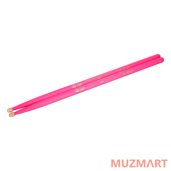 HUN 10101003002 Fluorescent Series 5A Барабанные палочки, розовые, орех гикори