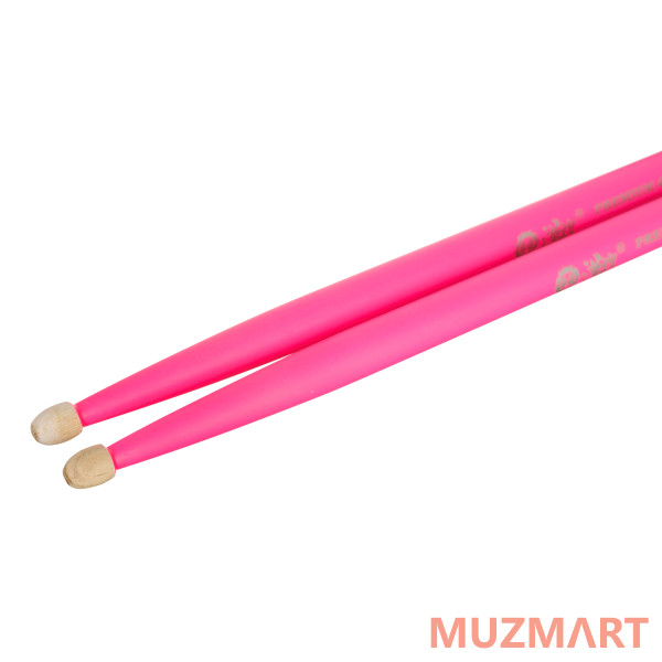 HUN 10101003002 Fluorescent Series 5A Барабанные палочки, розовые, орех гикори