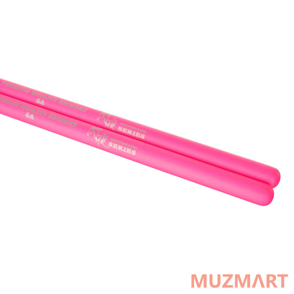 HUN 10101003002 Fluorescent Series 5A Барабанные палочки, розовые, орех гикори