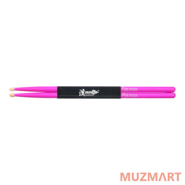 HUN 10101003024 Fluorescent Series 5A PURPLE Барабанные палочки, фиолетовые, орех гикори