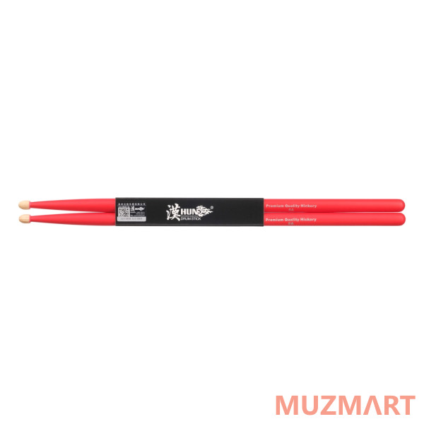 HUN 1010100201017 Colored Series 5A RED Барабанные палочки, орех гикори, красные