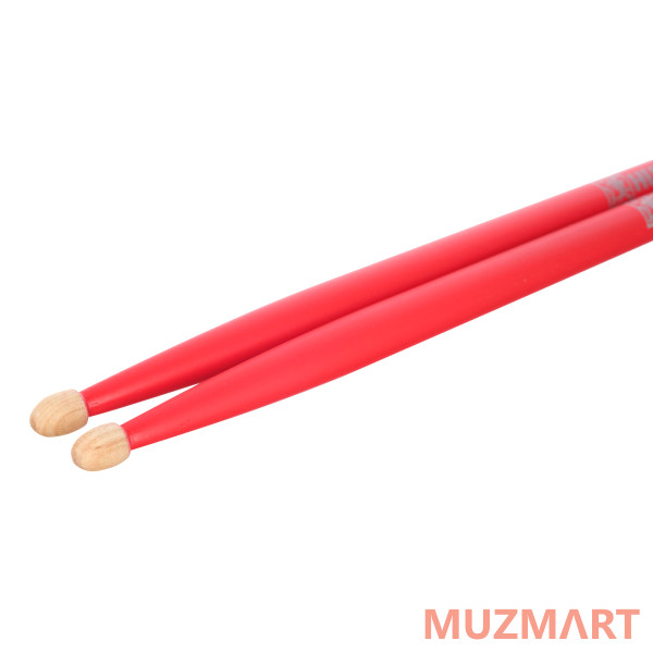 HUN 1010100201017 Colored Series 5A RED Барабанные палочки, орех гикори, красные
