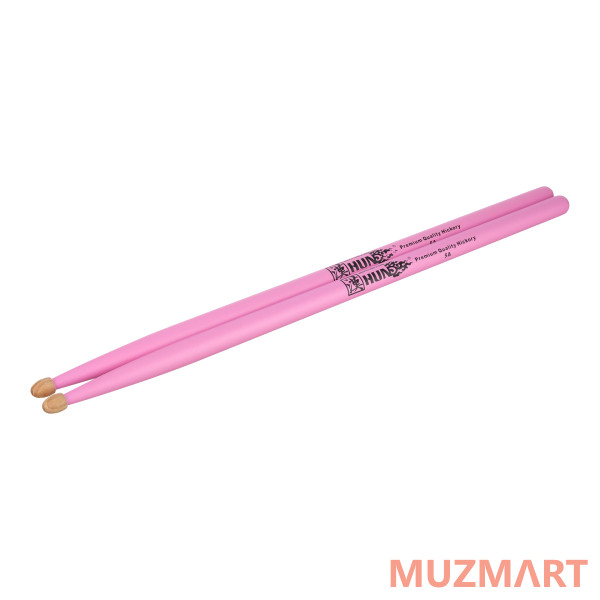 HUN 1010100201005 Colored Series 5A PINK Барабанные палочки, орех гикори, розовые