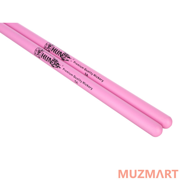 HUN 1010100201005 Colored Series 5A PINK Барабанные палочки, орех гикори, розовые