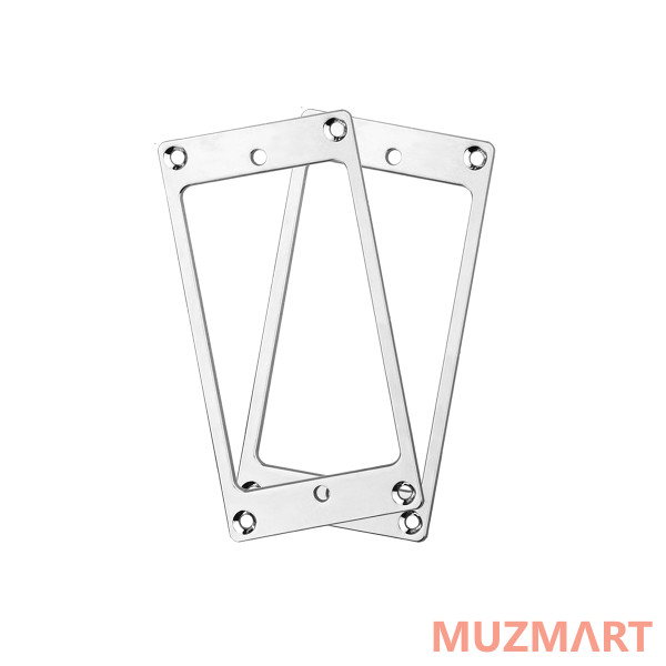 Musiclily MX0643-2 Рамка звукоснимателя, прямая, хром, 2шт