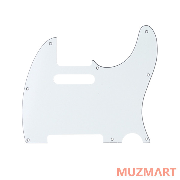 Musiclily MX1400AW Защитная накладка гитары Telecaster, 3 слоя, состаренная белая