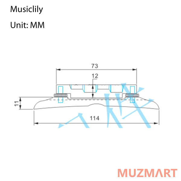 Musiclily M617 Бридж для мандолины, компенсирующий