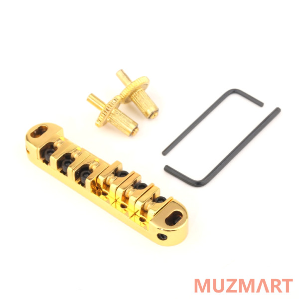 Musiclily MX1005GD Бридж Tune-O-Matic роликовый, LP Style, золото