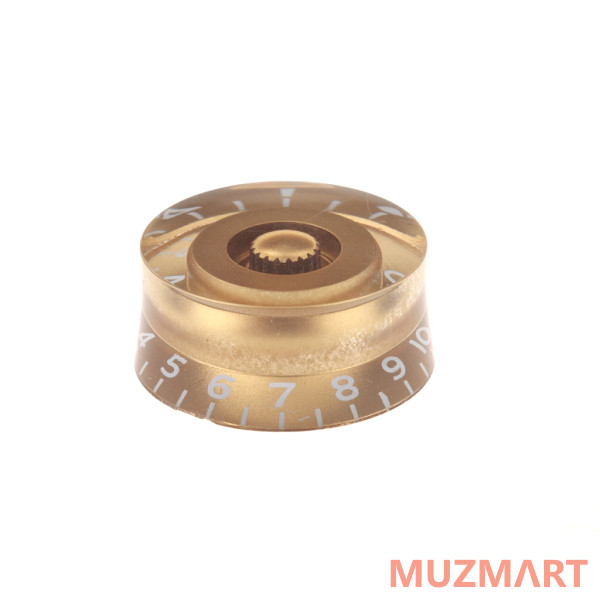 Musiclily M145-4 Ручка потенциометра LP Style, метрическая, золото (4шт в комплекте)
