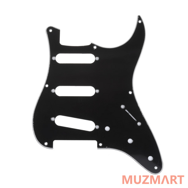 Musiclily MX1405BK Защитная накладка гитары Fender Stratocaster Japan, 3 слоя, черная