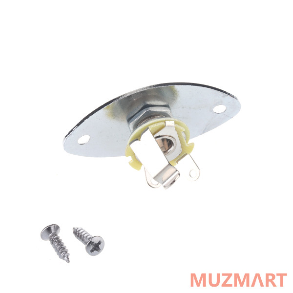 Musiclily MX0670 Выходной разъем электрогитары с накладкой, овальный, хром