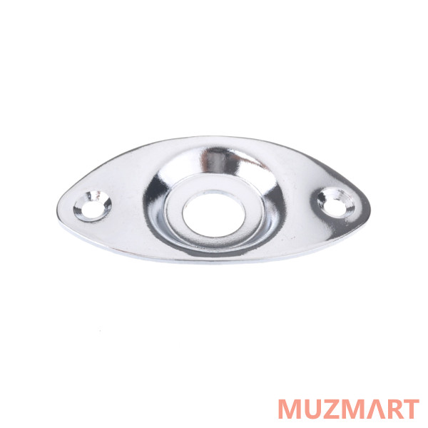 Musiclily M771 Накладка выходного разъема гитары, овальная, хром