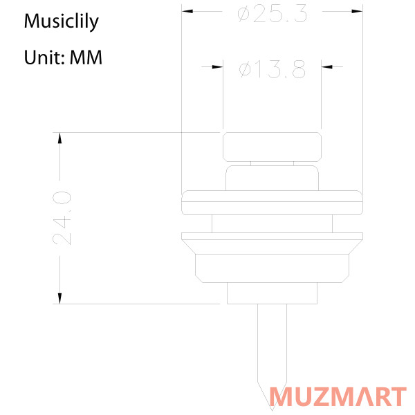 Musiclily M186 Крепление ремня с блокировкой, хром, 2шт