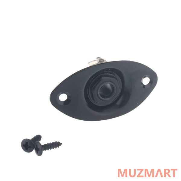 Musiclily M509 Выходной разъем электрогитары с накладкой, овальный, черный
