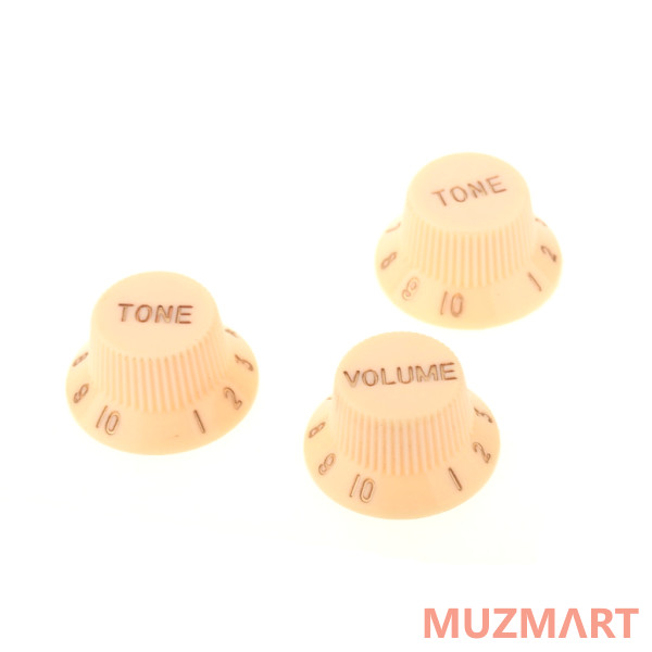 Musiclily M149 Комплект ручек потенциометров (2+1), Strat Style, кремовые