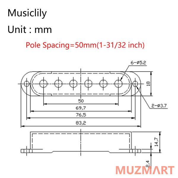 Musiclily MX1996WH-2MX1997WH Комплект крышек звукоснимателей (2+1), белые