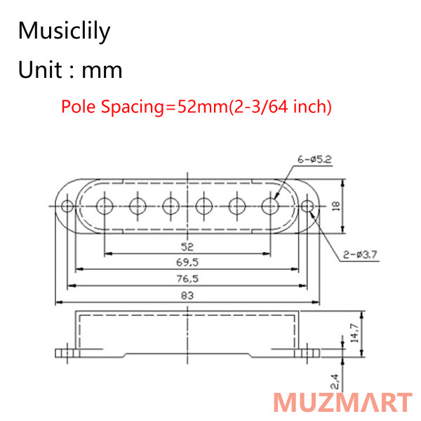 Musiclily MX1996WH-2MX1997WH Комплект крышек звукоснимателей (2+1), белые