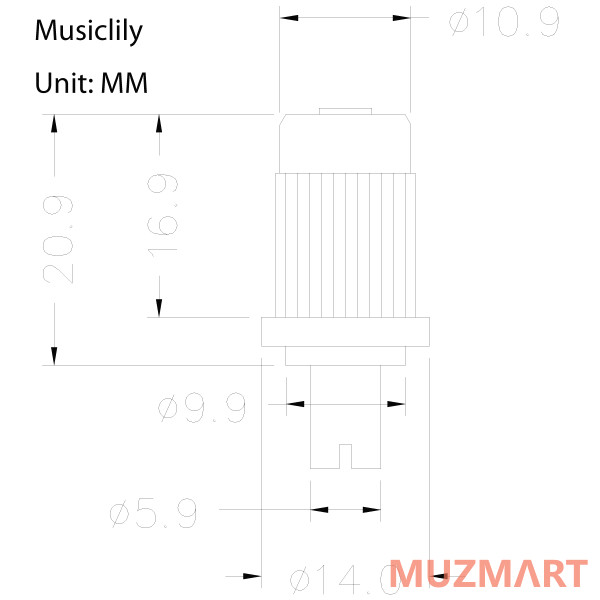 Musiclily M678 Бридж Tune-O-Matic и стоп-бар для Gibson Les Paul, черный