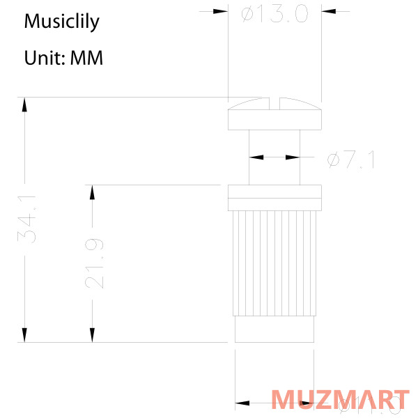 Musiclily M678 Бридж Tune-O-Matic и стоп-бар для Gibson Les Paul, черный
