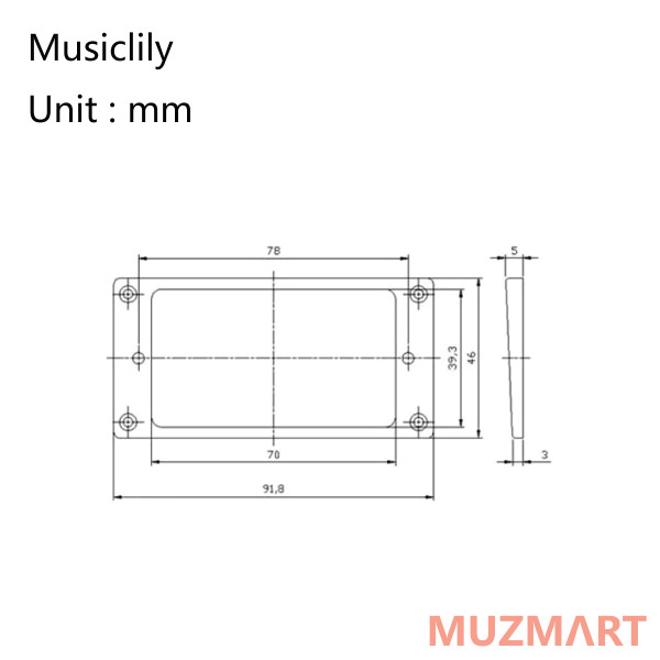Musiclily MX1588CM-MX1589CM Комплект рамок звукоснимателей (1+1), прямые, кремовые