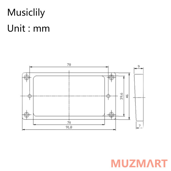 Musiclily MX1588CM-MX1589CM Комплект рамок звукоснимателей (1+1), прямые, кремовые
