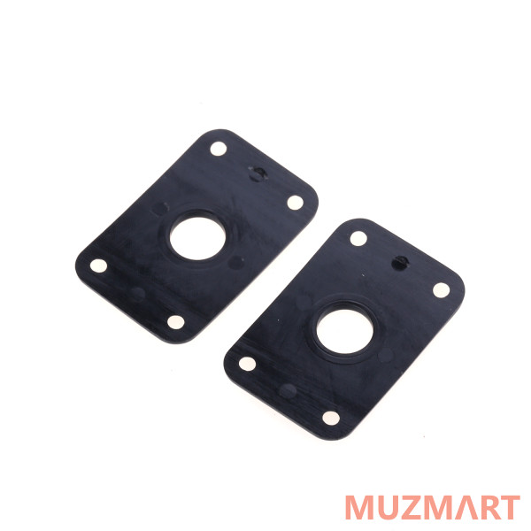 Musiclily MX1587BK Накладка выходного разъема гитары Gibson LP/Epiphone, черная, 2шт