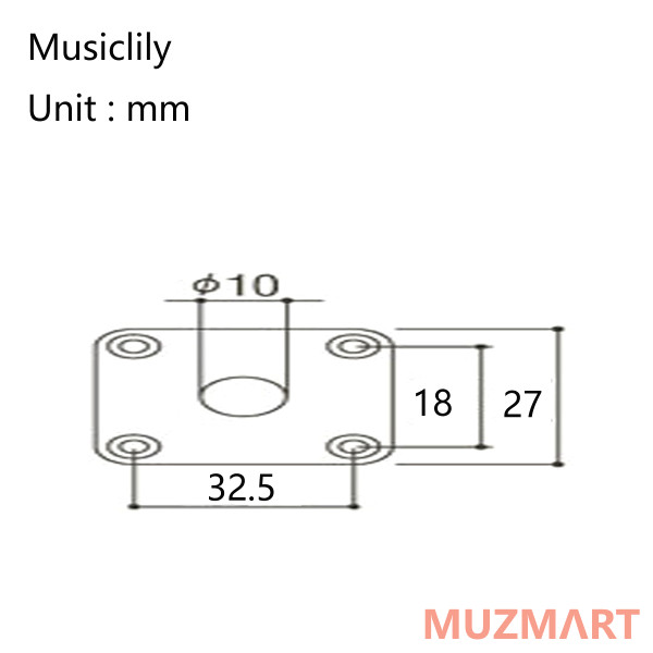 Musiclily MX1587BK Накладка выходного разъема гитары Gibson LP/Epiphone, черная, 2шт