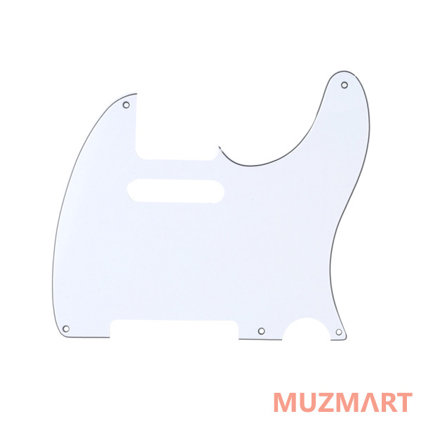 Musiclily MX1410WH Защитная накладка гитары Fender Telecaster, 3 слоя, белая