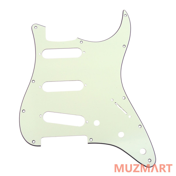 Musiclily MX1148IV Защитная накладка гитары Fender Stratocaster SSS, 3 слоя, слоновая кость