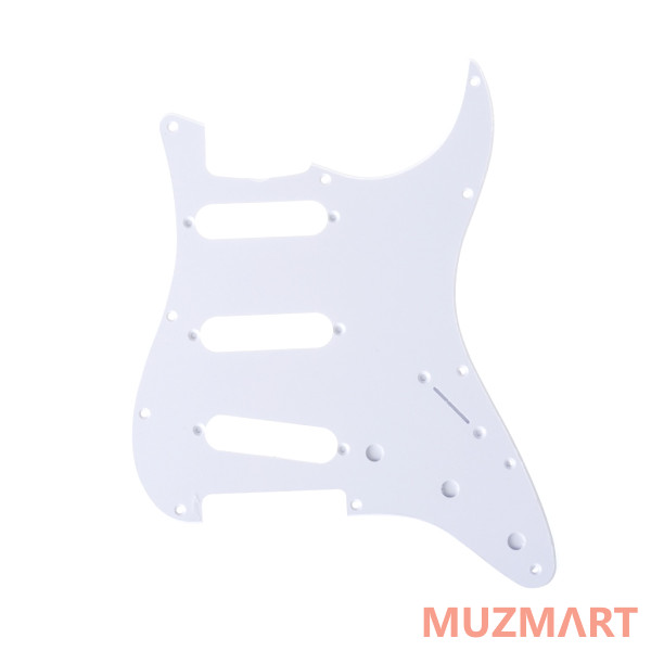 Musiclily MX1388GW Защитная накладка гитары Fender Stratocaster SSS, 1 слой, белая