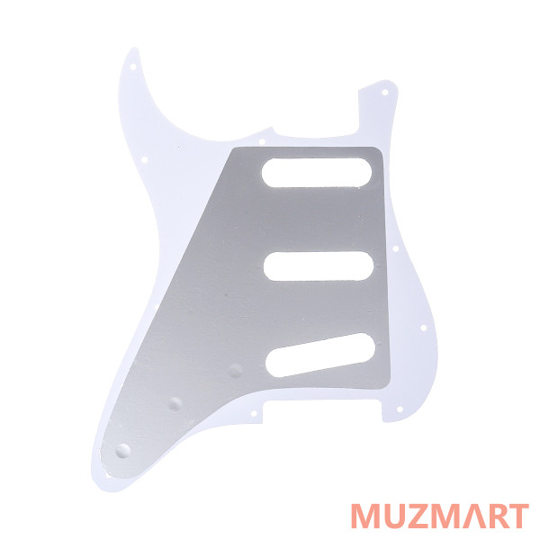 Musiclily MX1388GW Защитная накладка гитары Fender Stratocaster SSS, 1 слой, белая