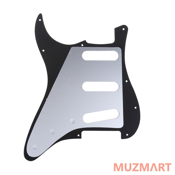 Musiclily MX1388BK Защитная накладка гитары Fender Stratocaster SSS, 3 слоя, черная