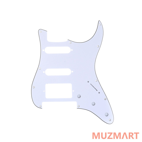 Musiclily MX1380WH Защитная накладка гитары Fender Stratocaster HSS, 3 слоя, белая
