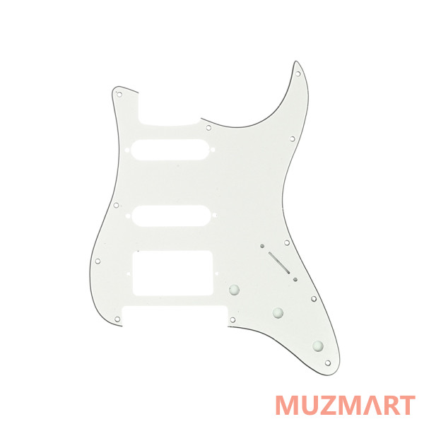 Musiclily MX1380AW Защитная накладка гитары Fender Stratocaster HSS, 3 слоя, белая