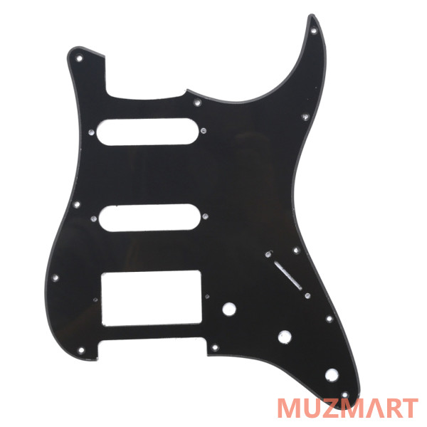 Musiclily MX0314 Защитная накладка электрогитары Fender Stratocaster HSS, 1 слой, черная