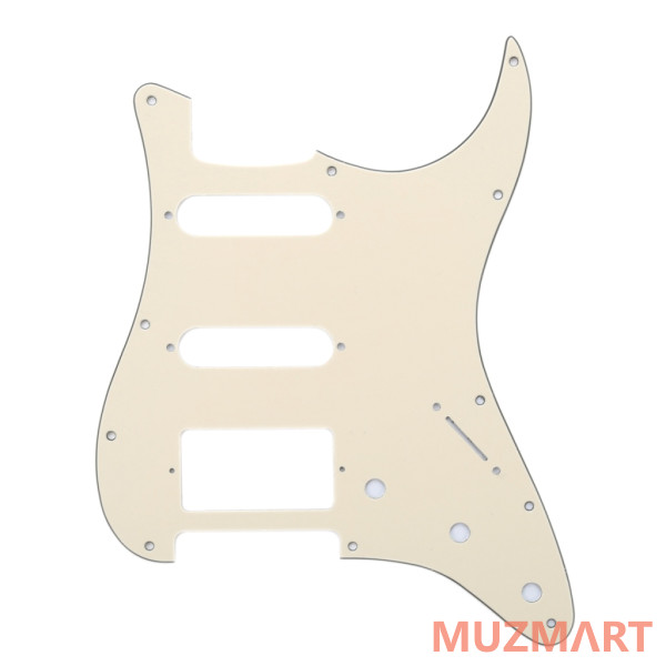 Musiclily MX0313 Защитная накладка электрогитары Fender Stratocaster HSS, 3 слоя, кремовая