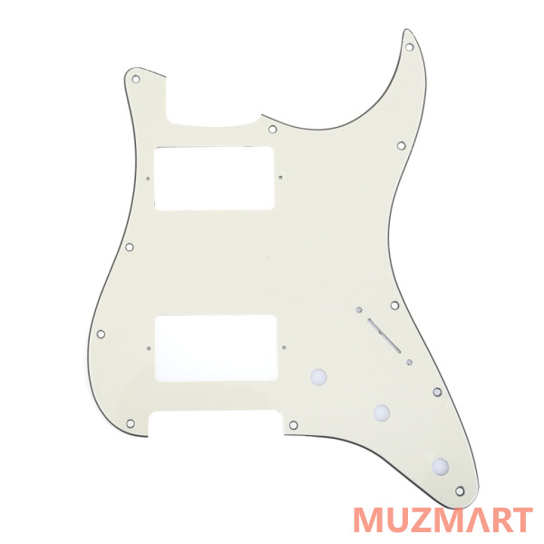 Musiclily MX1379CM Защитная накладка электрогитары Fender Stratocaster HH, 3 слоя, кремовая
