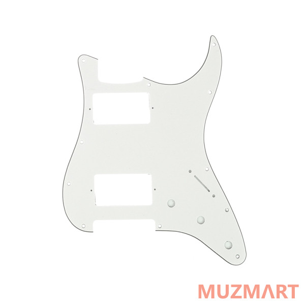 Musiclily MX1379AW Защитная накладка электрогитары Fender Stratocaster HH, 3 слоя, белая