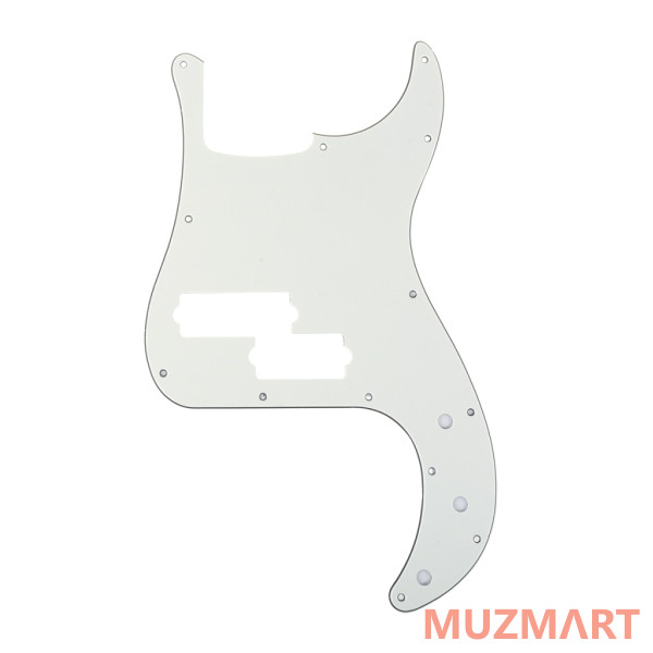 Musiclily MX1396AW Защитная накладка 5-струнной бас-гитары Precision Bass Mexico, 3 слоя, белая