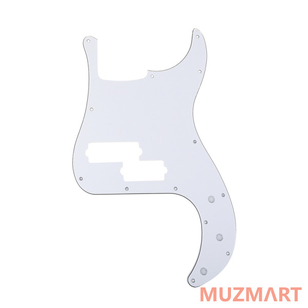 Musiclily MX1396WH Защитная накладка 5-струнной бас-гитары Precision Bass Mexico, 3 слоя, белая