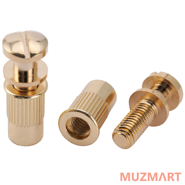 Musiclily MX2212GD Опоры бриджа Wraparound, золото