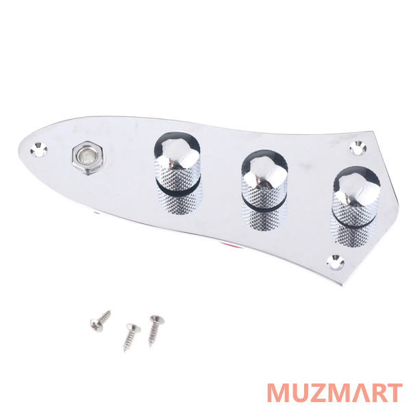 Musiclily M511 Темброблок с панелью для Jazz Bass, хром