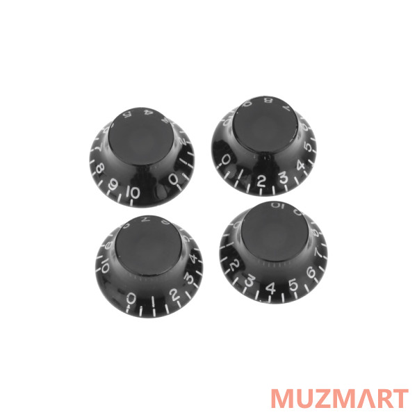 Musiclily MX1560BK-4 Комплект ручек потенциометров, Les Paul, черные, 4шт