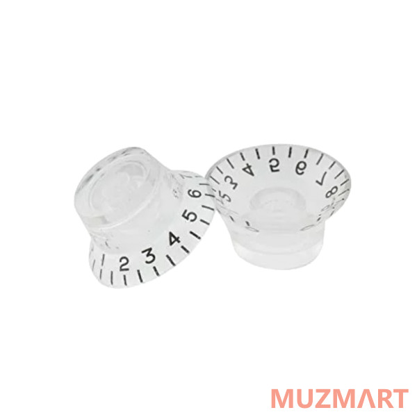 Musiclily MX0614 Ручка потенциометра Gibson Style, метрическая, прозрачная, 4 шт