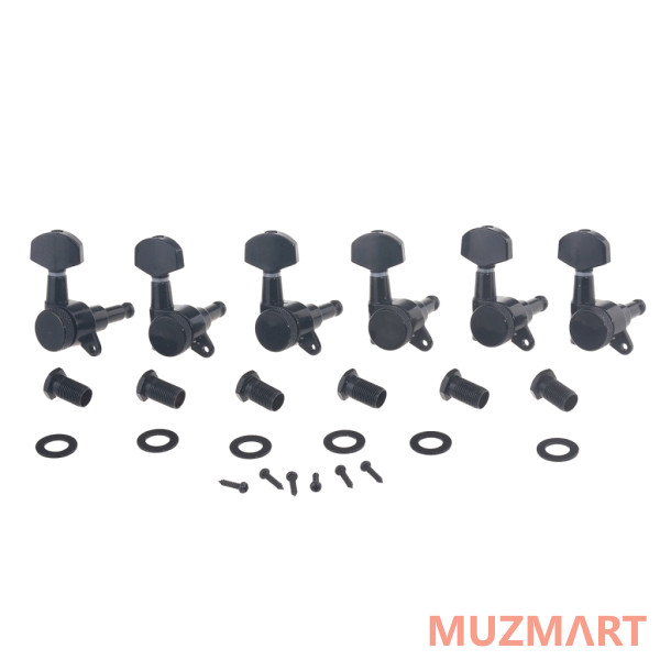 Musiclily MX1368BK-6 Колки для гитары, 6л, локовые, черные