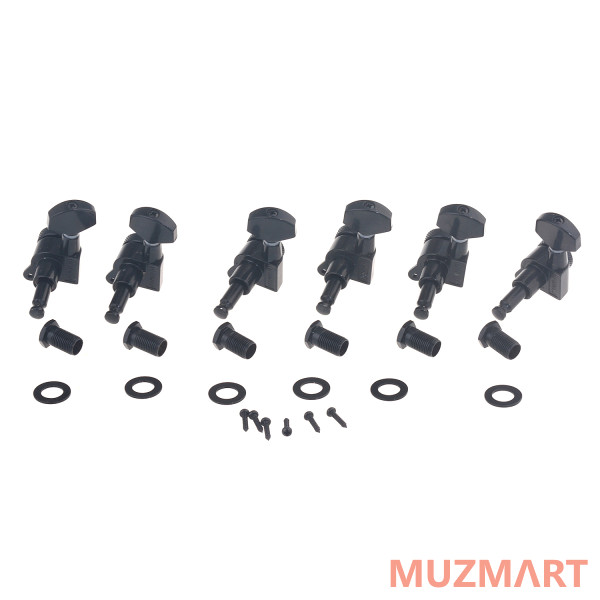 Musiclily MX1368BK-6 Колки для гитары, 6л, локовые, черные
