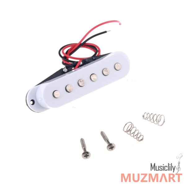 Musiclily M269 Звукосниматель магнитный сингл, для Fender Strat, средний, белый