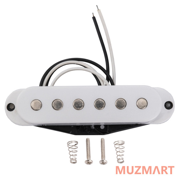 Musiclily MX2295WH Звукосниматель магнитный сингл, для Fender Strat, нековый, белый